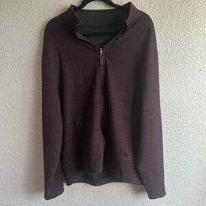 Vuori Men’s Half Zip Pullover | Plum | Size XL